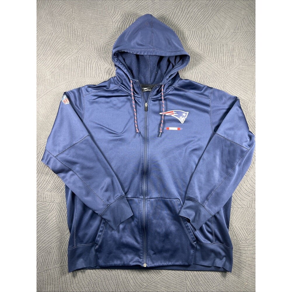 New England Patriots NFL Team Apparel Nike Full Zip Hooded Jacket XXL